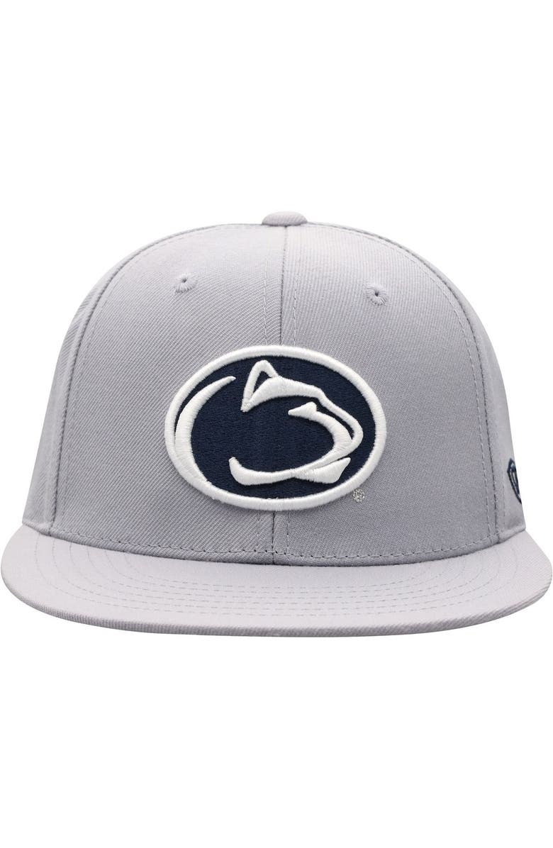 TOP OF THE WORLD Men's Top of the World Gray Penn State Nittany Lions Fitted Hat, Alternate, color, Gray