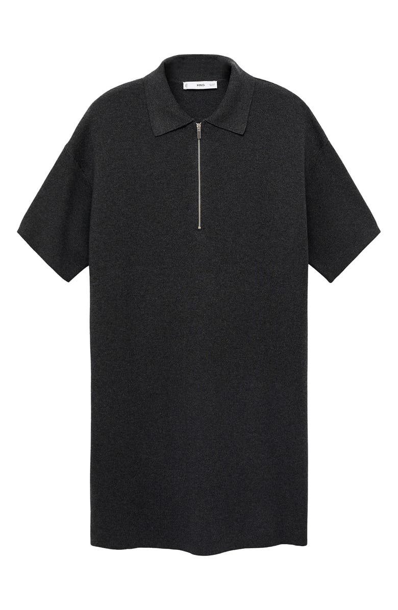 MANGO Polo Dress, Alternate, color, Dark Heather Grey
