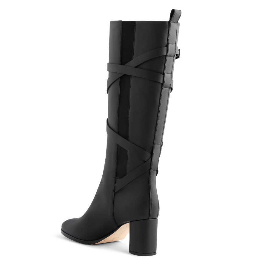 Neil J. Rodgers Linda Strappy Boot, Alternate, color, Black Nappa