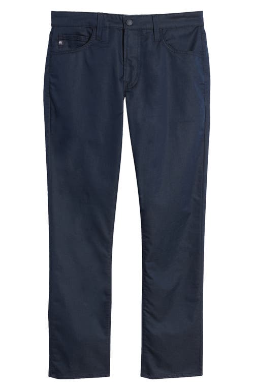 Ag Kullen Flat Front Stretch Sateen Chinos In Blue