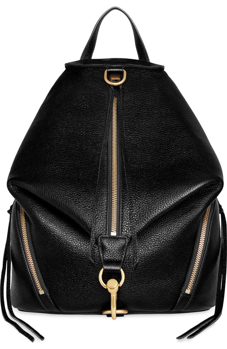 Rebecca Minkoff Julian Leather Backpack, Main, color, Black