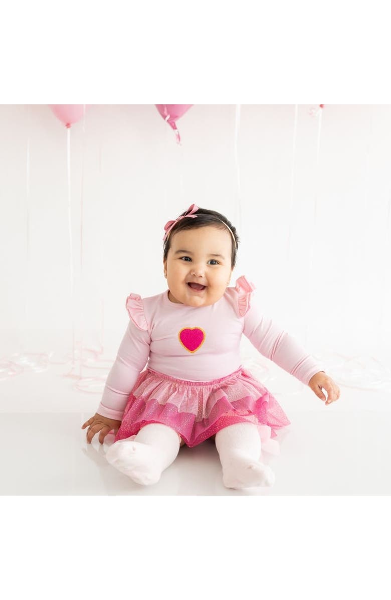 Sweet Wink Dainty Heart Bow Valentine
s Day Baby Headband, Alternate, color, Pink