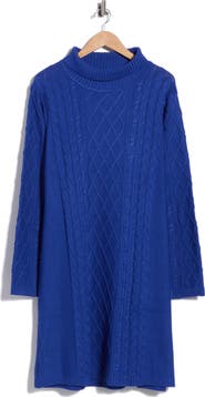 AREA STARS Kendall Cable Knit Sweater Dress