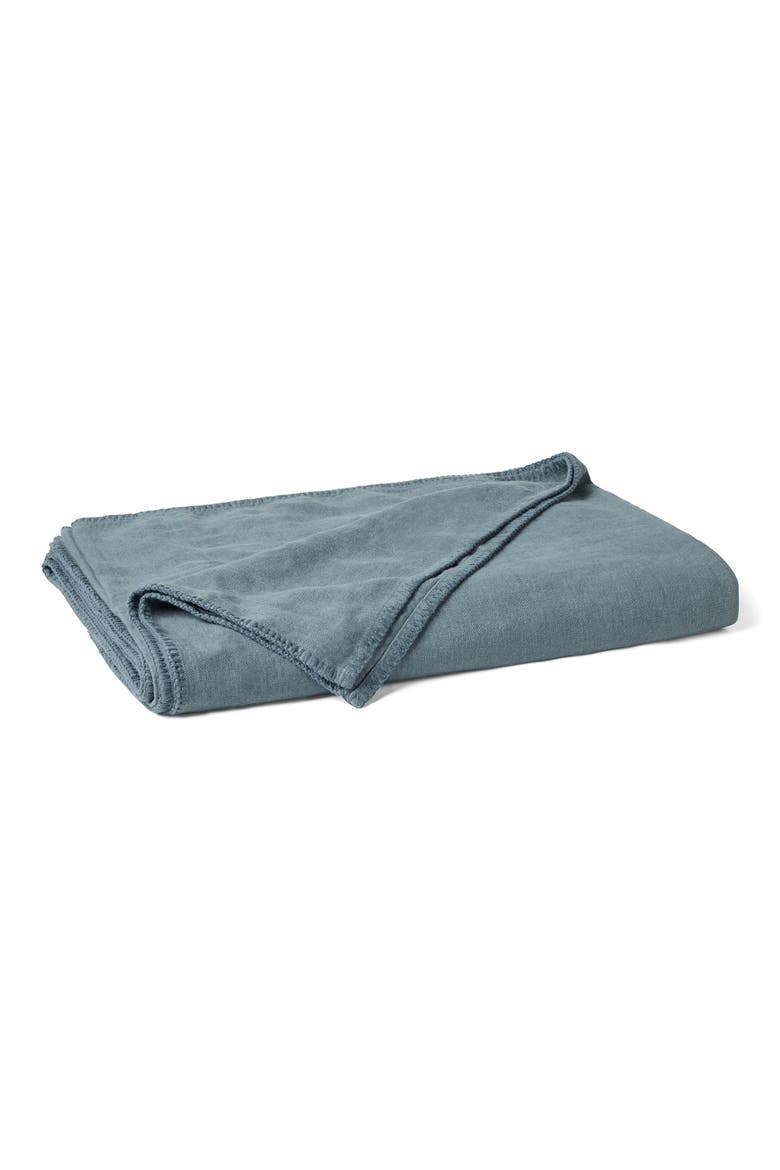 Helena Organic Linen Blanket, Main, color, RIVER