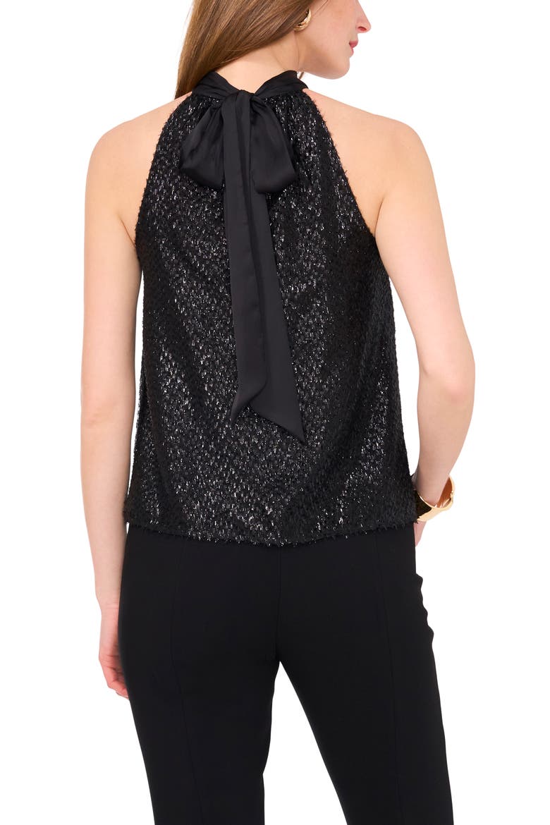 Combo Tie Back Halter Top, Alternate, color, RICH BLACK