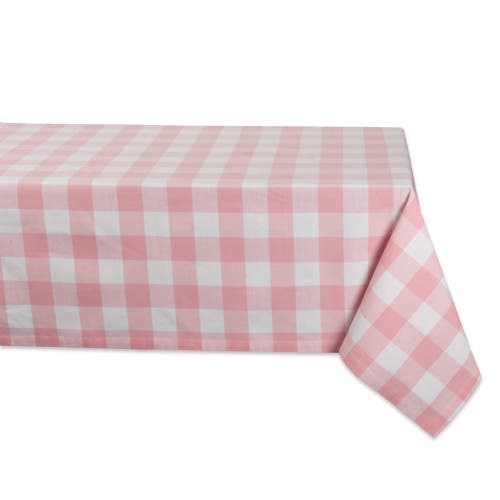 Dii Buffalo Check Woven Cotton Tablecloth In Pink