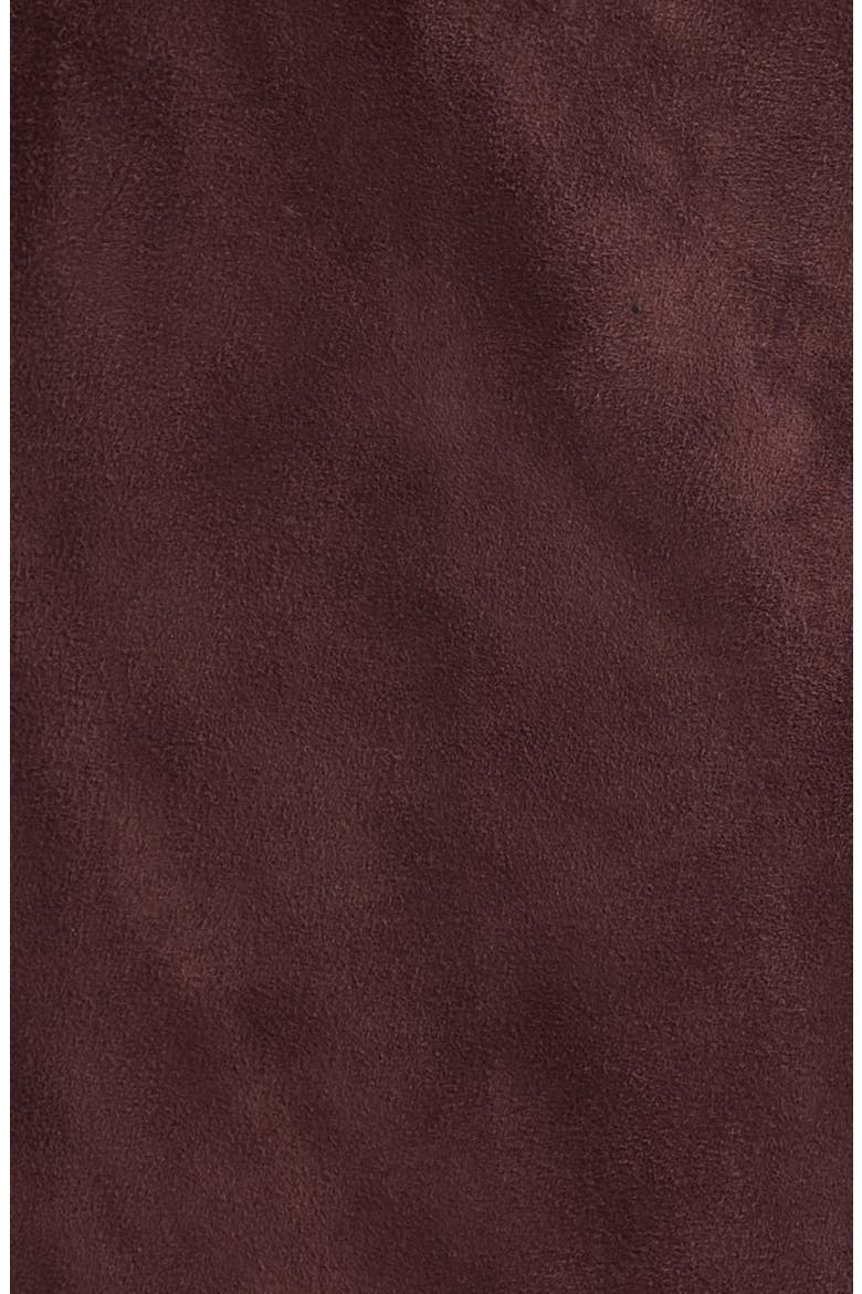 Pinkard Suede Midi Skirt, Alternate, color, DEEP CHERRY