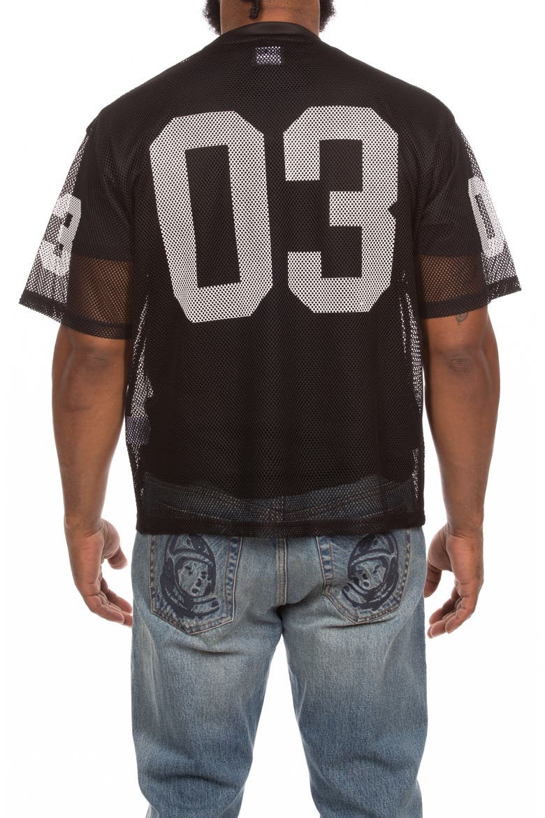 Varsity Mesh Graphic T-Shirt, Alternate, color, BLACK