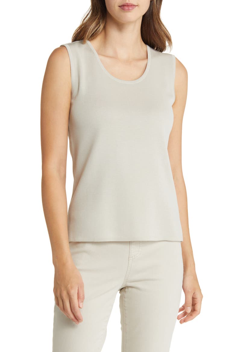 Scoop Neck Sweater Tank, Main, color, LIMESTONE
