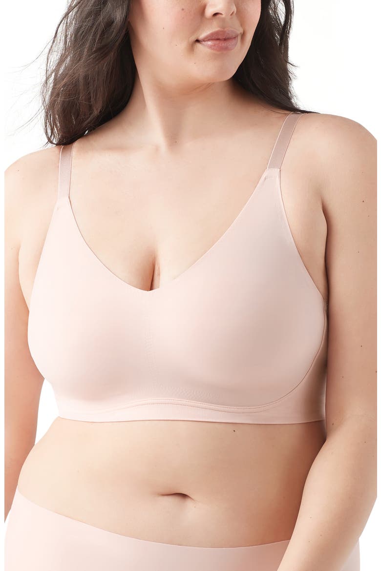 True Body Triangle Adjustable Strap Full Cup Soft Form Band Bra, Main, color, PEONY