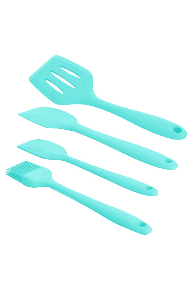 Silicone Cooking Utensils, Set of 12, Alternate, color, Light Teal