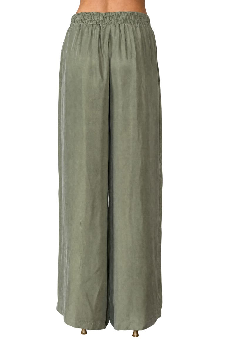 The Riviera Cupro Wide Leg Pants, Alternate, color, OLIVE