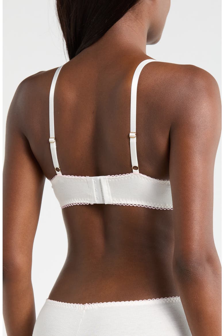 Rib Bralette, Alternate, color, WHITE