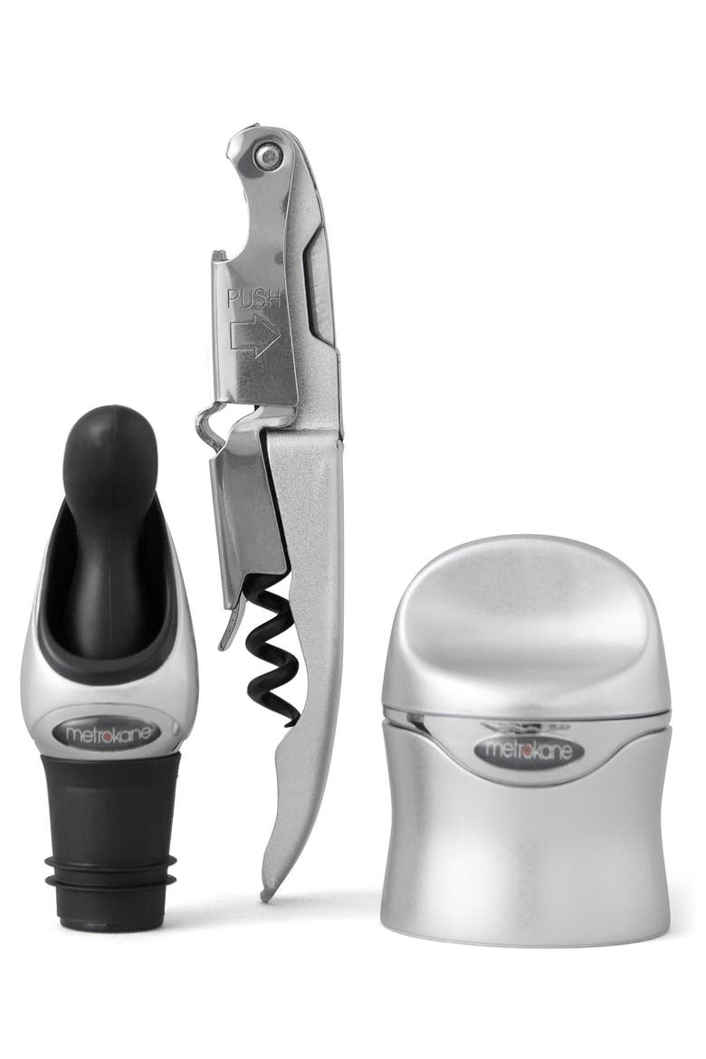 Zippity Wine Tool Kit, Main, color, SILVER