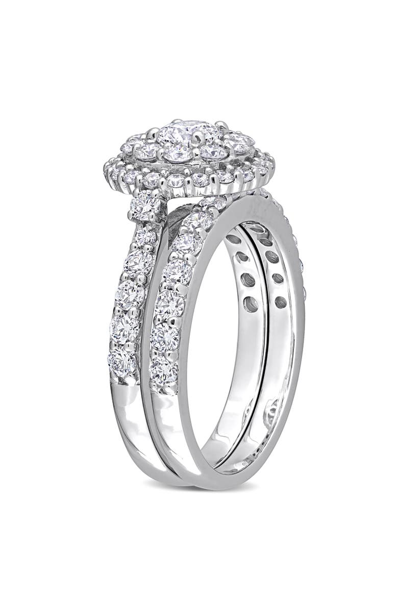 Julianna B. 1-3/4 CTW Lab-Grown Diamond Halo Bridal Ring Set, Alternate, color, White Gold