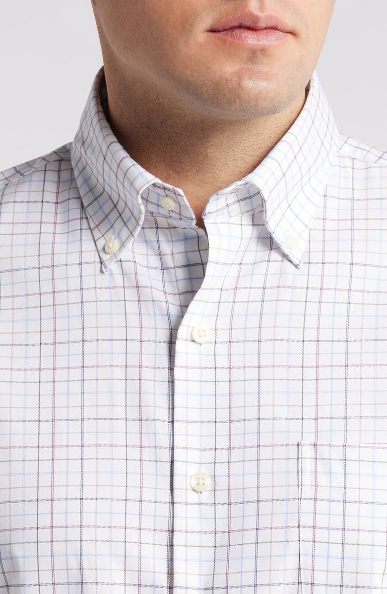 Peter Millar Sydney Crown Lite Check Stretch Button-Down Shirt, Alternate, color, 