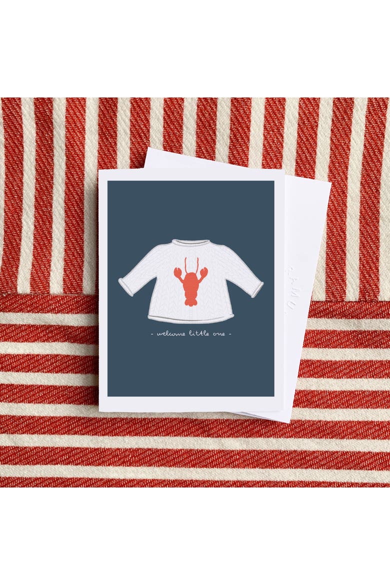 Lobstah Sweater 3" x 3" 50-Sheet Sticky Notes (2-Pack) & Lobstah Sweater Greeting Card Combo, Alternate, color, Multi-Pack