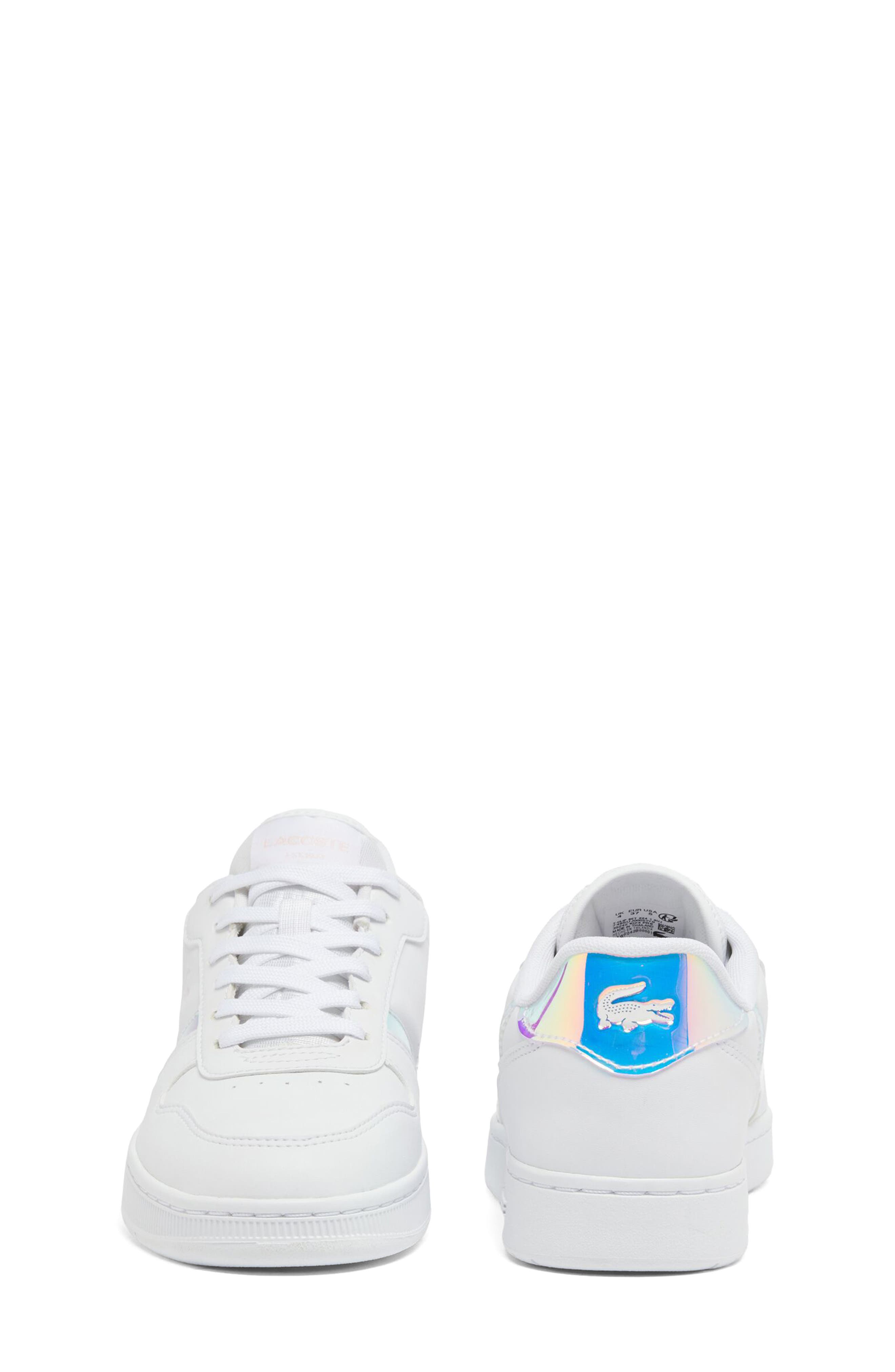 Lacoste Kids' T-Clip Set Sneaker, Alternate, color, White/ Light Pink