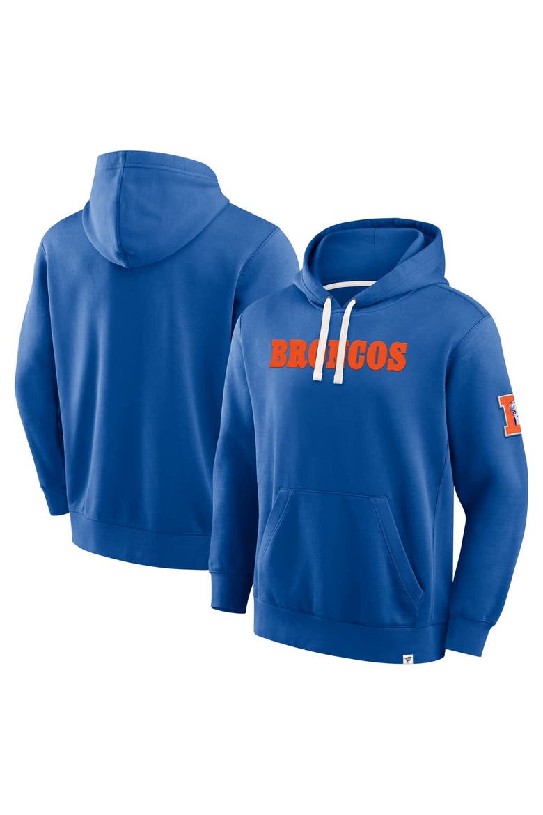 Men's Fanatics Royal Denver Broncos New Horizons Heritage Pullover Hoodie, Alternate, color, Royal