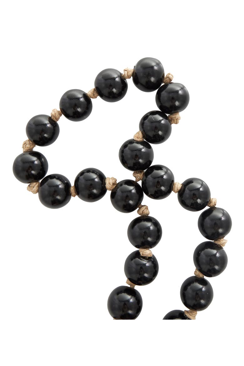 Black Glass & Tassel Garland, Alternate, color, BLACK
