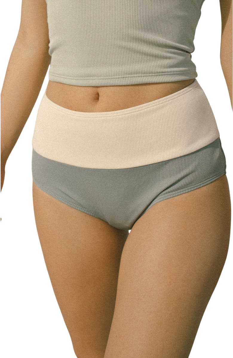Geode Swimwear Havasu High Waisted Bikini Bottoms, Main, color, Blue