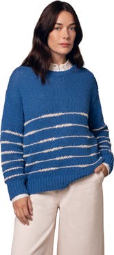 Celtic & Co. Long Sleeve Drop Stitch Breton Sweater