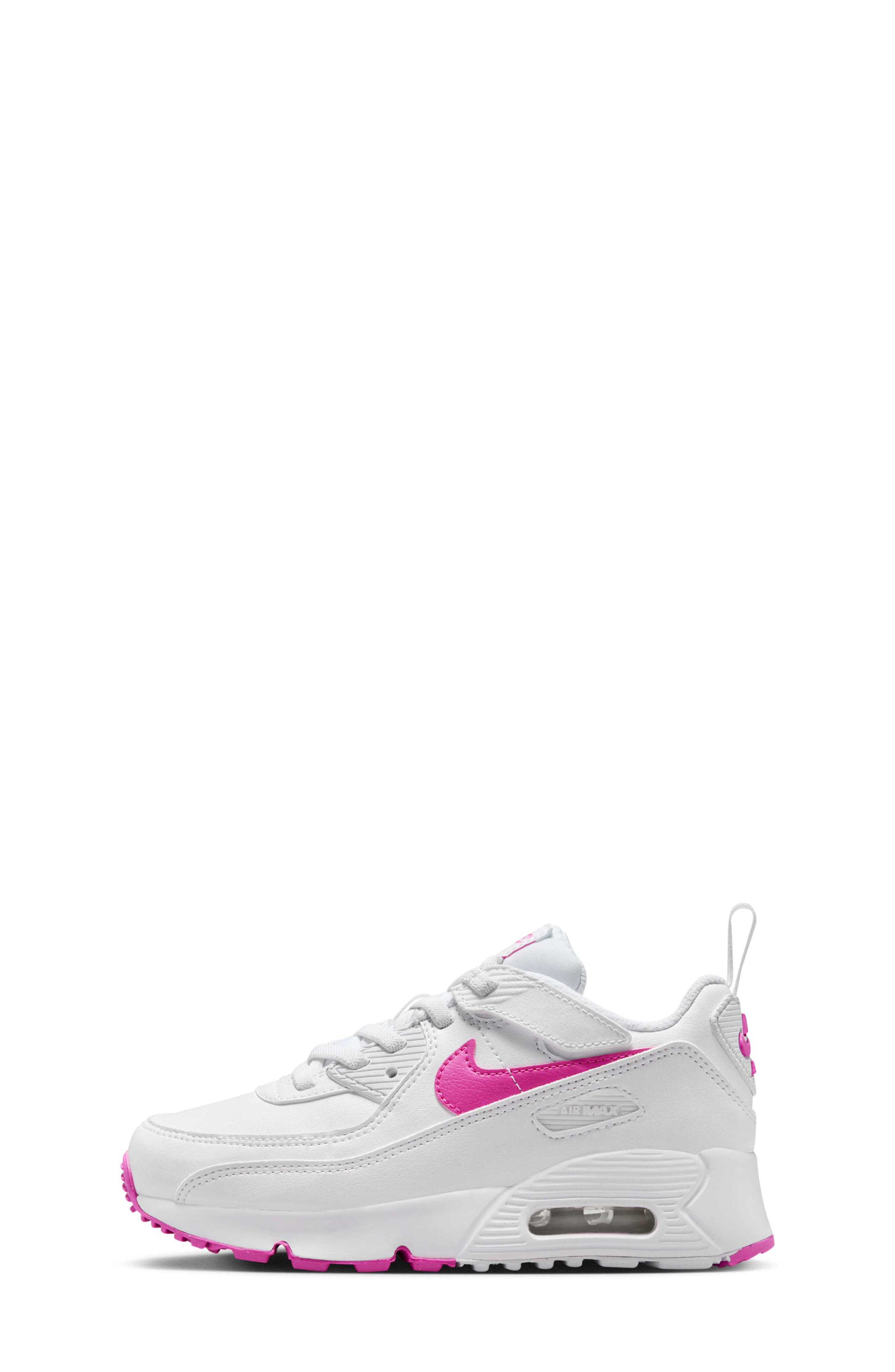 Nike Air Max 90 Easy-On Sneaker, Alternate, color, 101 White/Laser Fuchsia