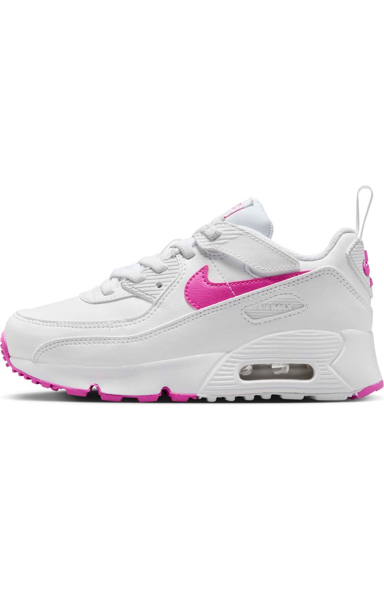Nike Air Max 90 Easy-On Sneaker, Alternate, color, 101 White/Laser Fuchsia