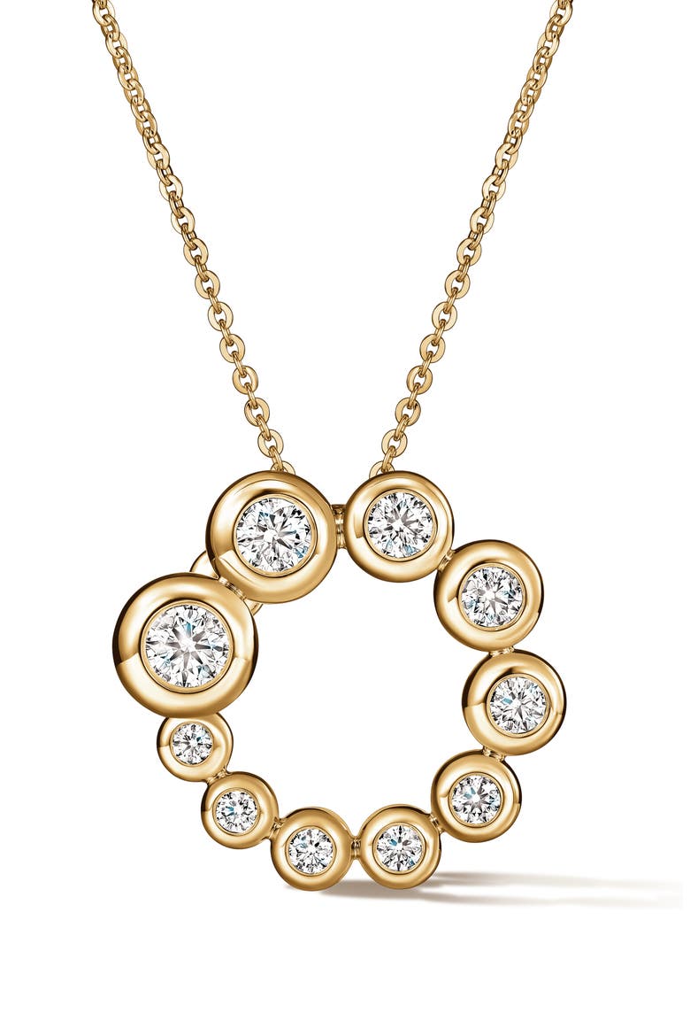 Dream Circle 18k Gold Diamond Pendant Necklace, Main, color, 18K YELLOW GOLD/DIAMOND