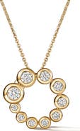HEARTS ON FIRE Dream Circle 18k Gold Diamond Pendant Necklace