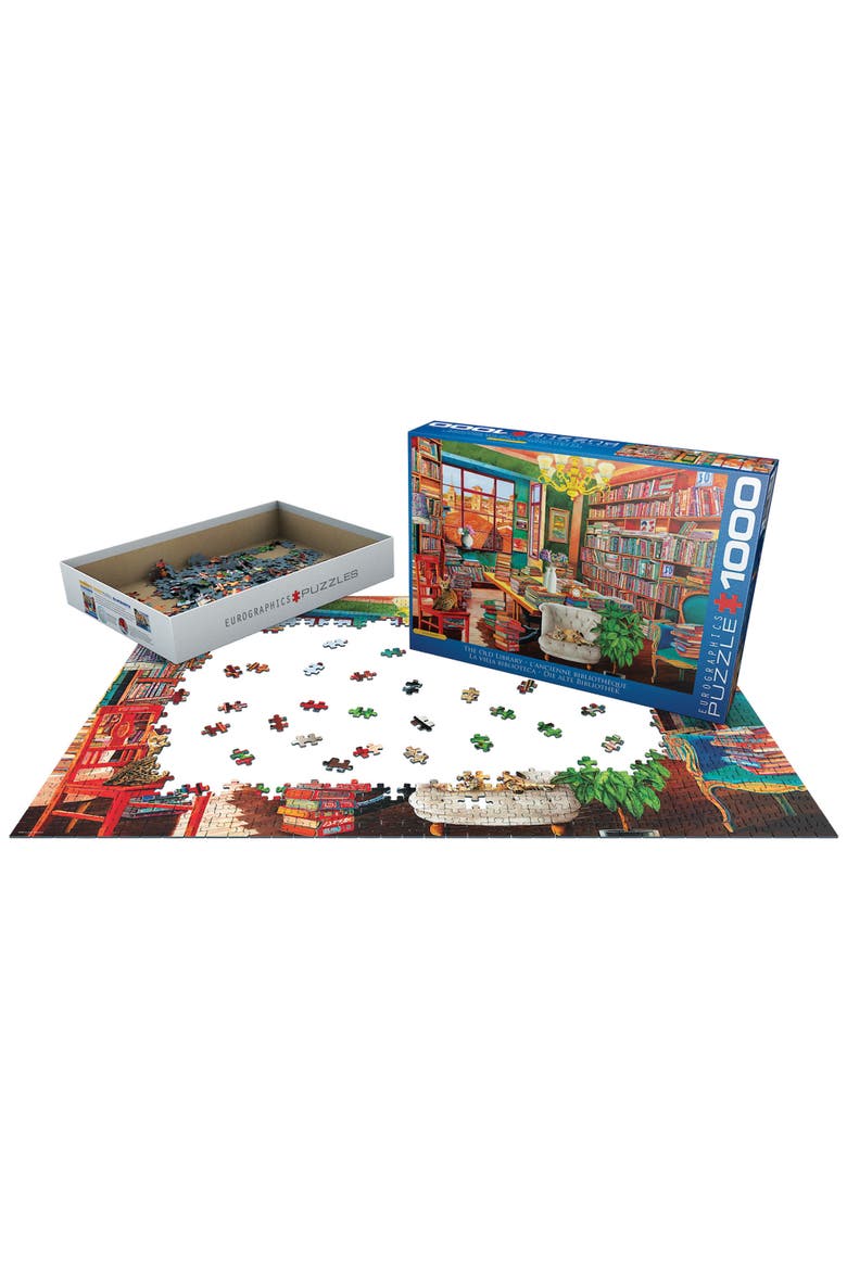 The Old Library 1000 Piece Puzzle, Alternate, color, Multicolored