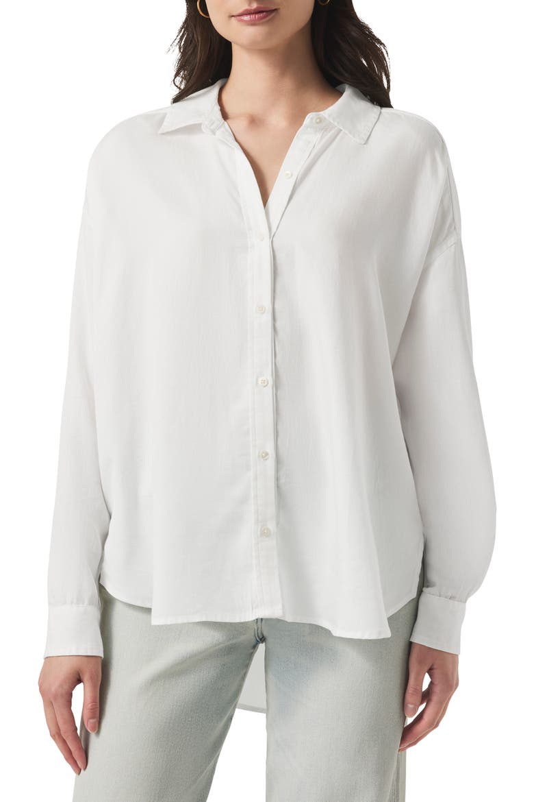 Ella Button-Up Shirt, Main, color, WHITE