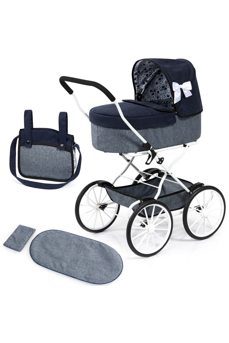 Doll Pram Classic, Bassinet Push Stroller, Dolls Up To 18 Inches, Kids 3+, Main, color, Multicolored