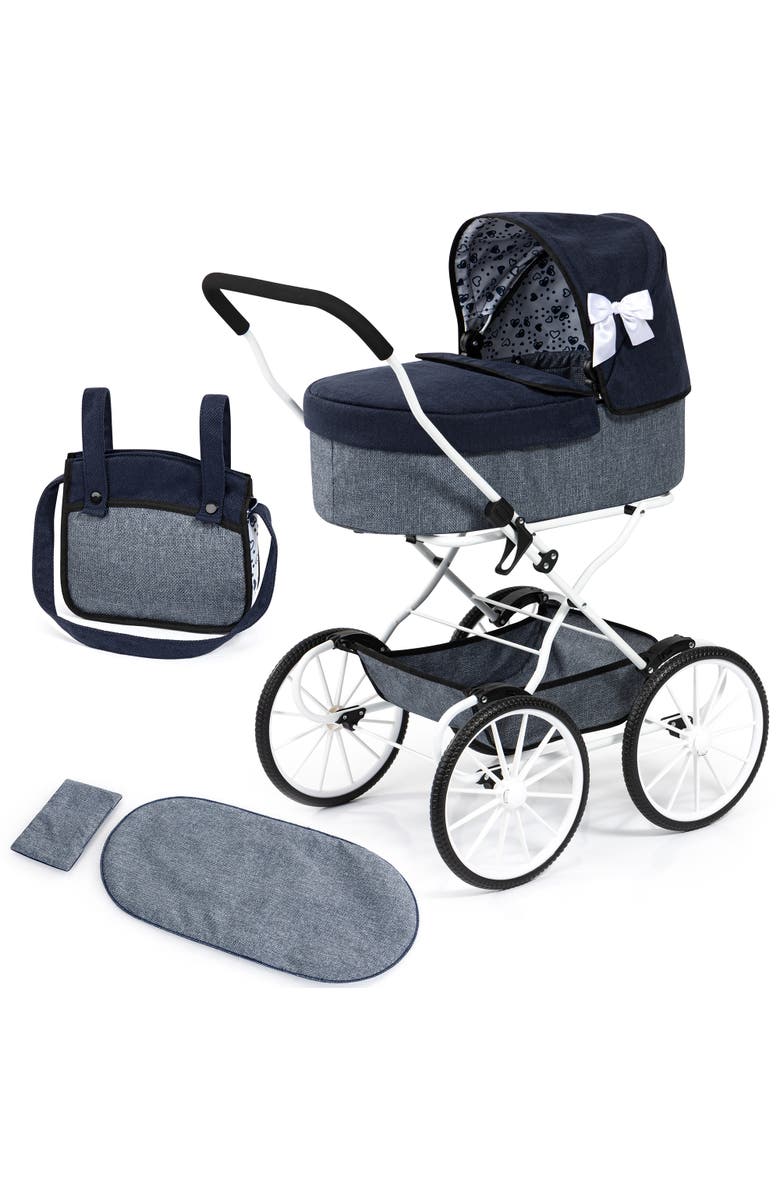 Bayer Design Doll Pram Classic, Bassinet Push Stroller, Dolls Up To 18 Inches, Kids 3+, Main, color, Multicolored