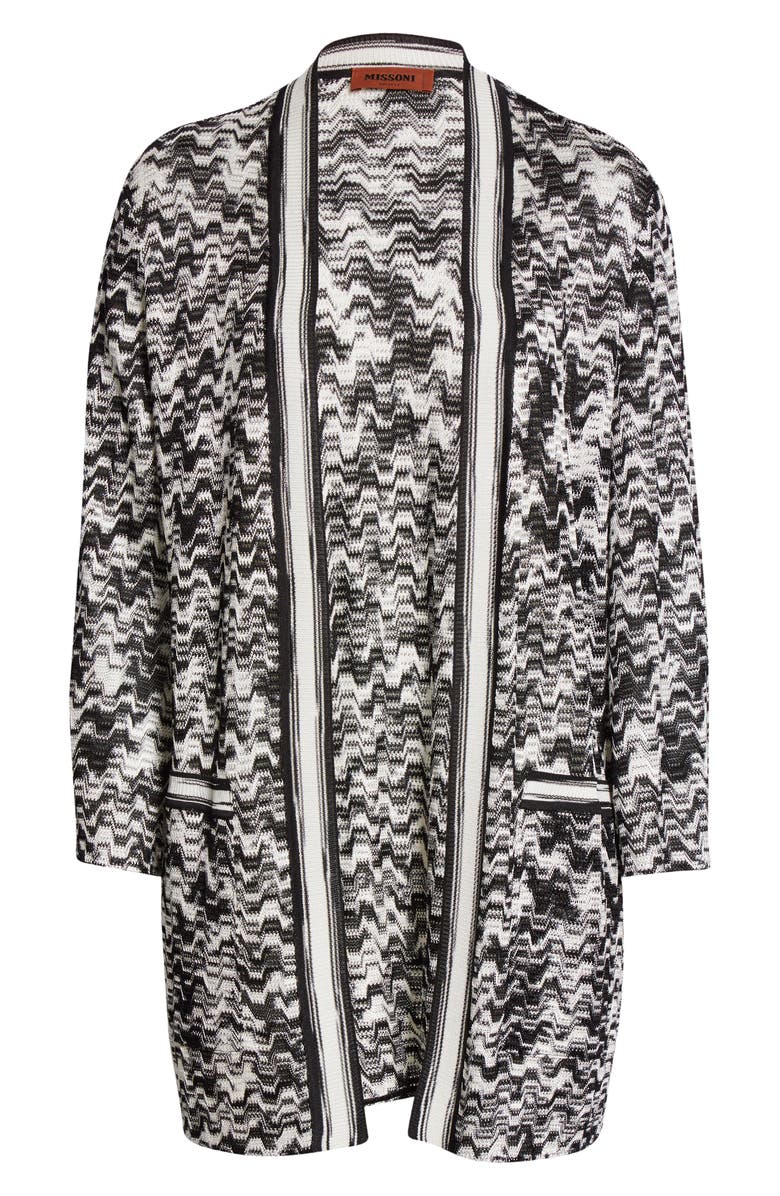 Missoni Contrast Trim Long Cardigan, Alternate, color, 