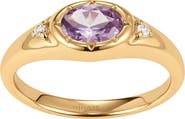 MADE BY MARY Oval Birthstone Signet Ring