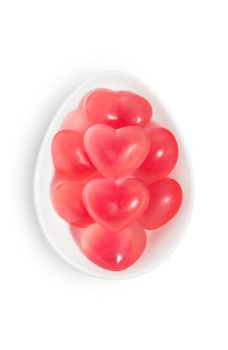 sugarfina La Vie en Rose Set of 4 Strawberry Heart Gummy Candy Cubes, Alternate, color,