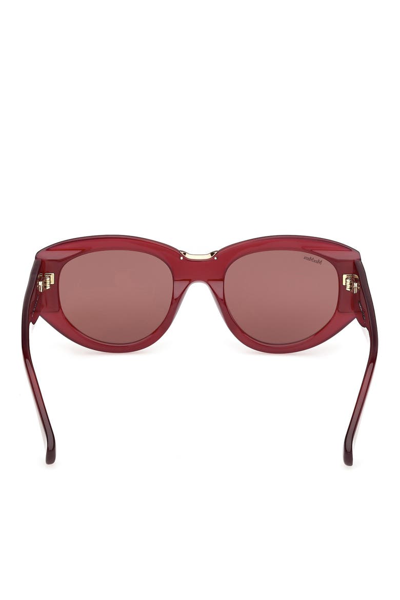 52mm Round Sunglasses, Alternate, color, MILKY CHERRY / ROSE BRONZE