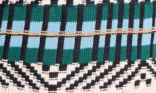 Nic + Zoe Nic+zoe Graphic Stripe Cotton Blend Sweater In Multi