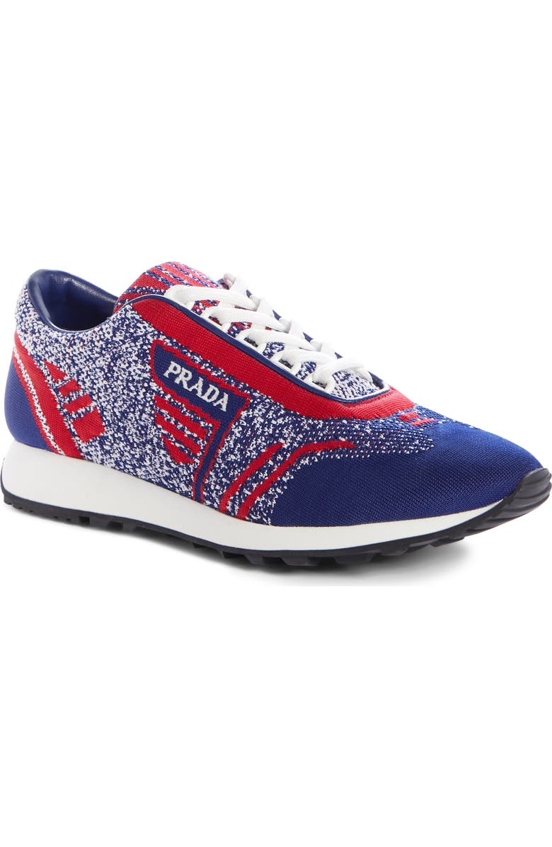 Prada Logo Knit Sneaker, Main, color,
