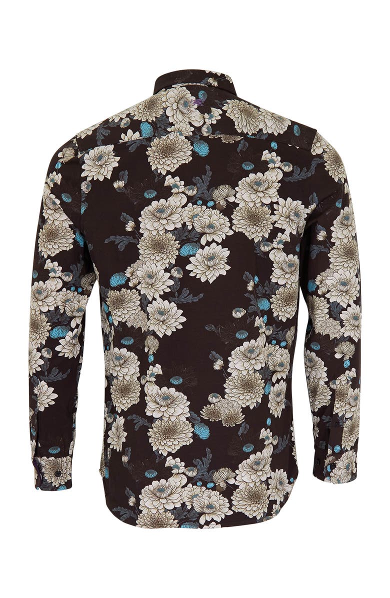 Lords of Harlech Sawyer Knit Button-Up Shirt, Alternate, color, Serious Floral Black