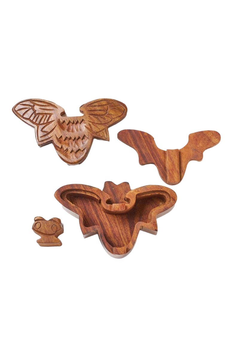 Matr Boomie Bee Puzzle Box - Handcrafted Sheesham Wood, Alternate, color, Brown