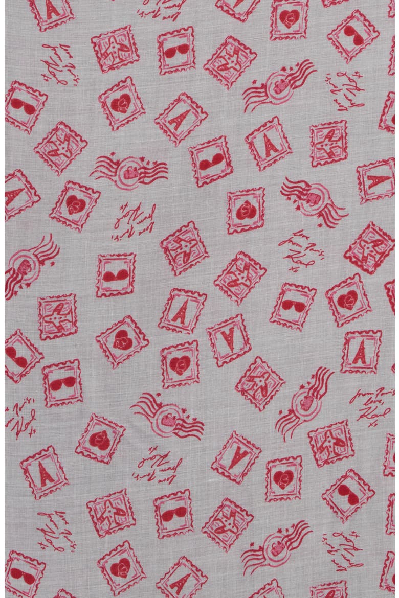 Postage Stamp Wrap Pareo, Alternate, color, APPLE RED