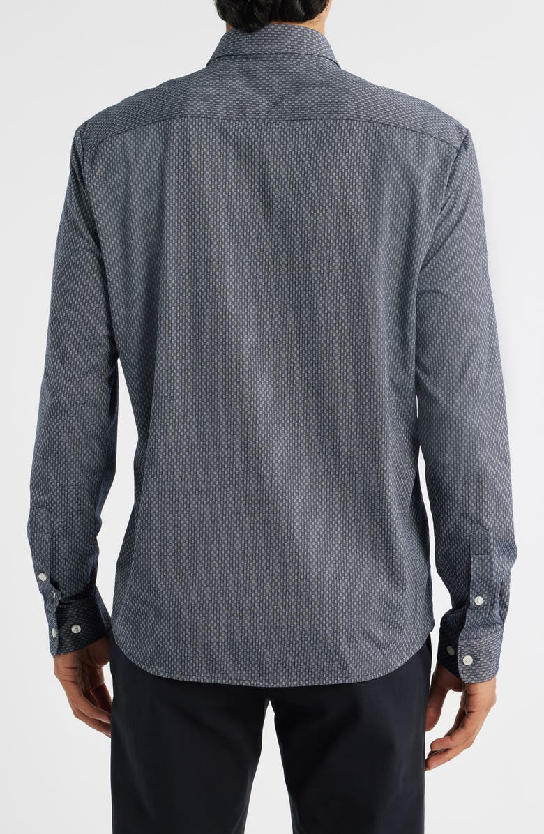 BOSS Roan Kent Slim Fit Button-Up Shirt, Alternate, color, Navy