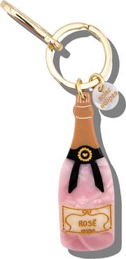 Solar Eclipse Hand Painted Rosé Key Chain Bag Charm
