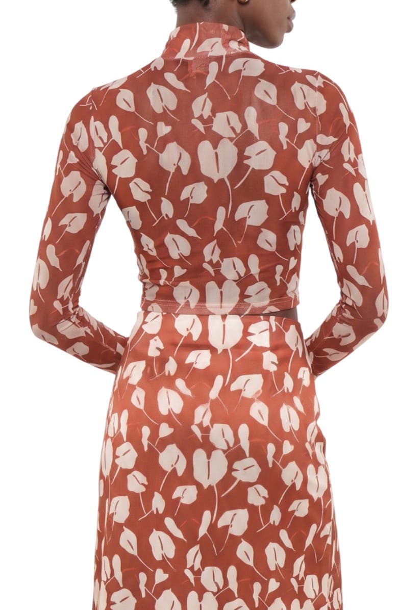 The Lulo Project Print Turtleneck Mesh Top, Alternate, color,