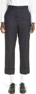 Thom Browne Back Strap Wool Cuff Crop Pants