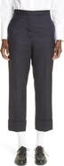Thom Browne Back Strap Wool Cuff Crop Pants