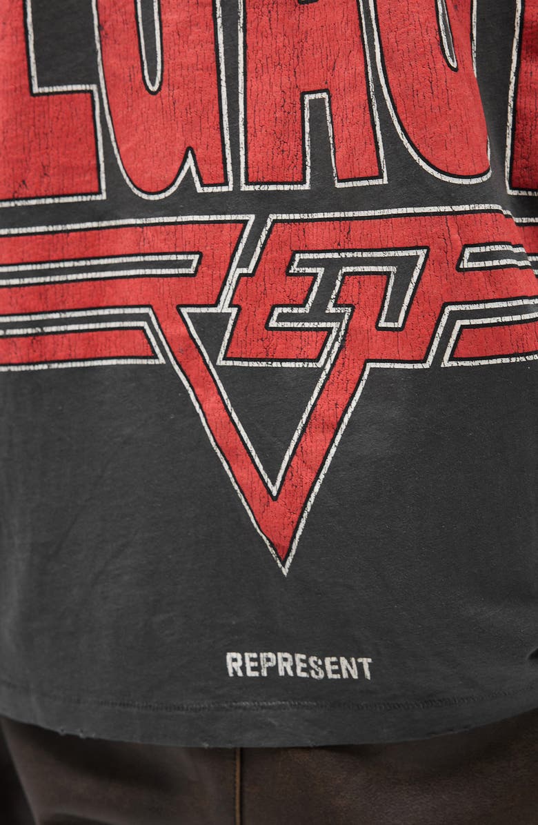 Represent Living Legacy Tour Long Sleeve Cotton & Hemp Graphic T-Shirt, Alternate, color, Sun Fade Grey