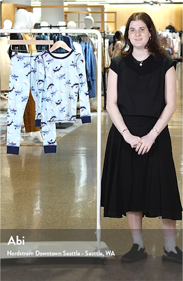 Kids' Glow in the Dark Fitted Two-Piece Pajamas, sales video thumbnail